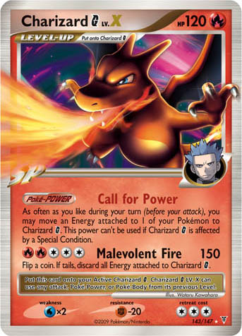  and Charizard G LV.X. All three cards come from Pulse of the Frontier, 
