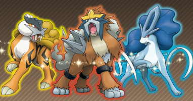 Shiny Entei, Suicune, Raikou