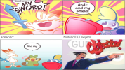 Palworld versus Nintendo's Lawyers Pokémon Sword Shield and Gun Meme.png