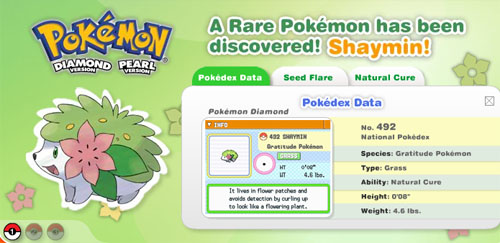 Shaymin officially revealed in US